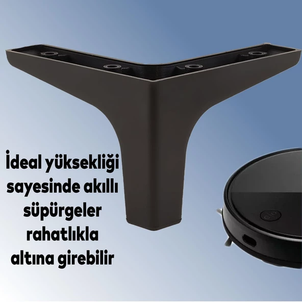 Sedef Lüks Mobilya Kanepe Sehpa Tv Ünitesi Koltuk Ayağı 12 Cm Siyah Baza Ayakları - 2