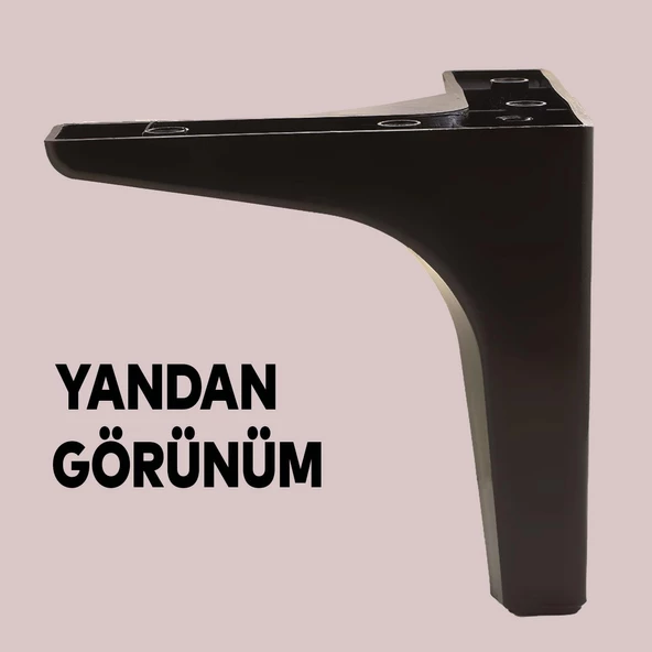Sedef Lüks Mobilya Kanepe Sehpa Tv Ünitesi Koltuk Ayağı 14 Cm Siyah Baza Ayakları - 6