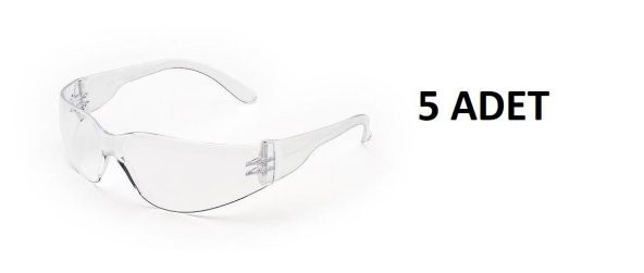 Univet 568.01.00.00 2c-1.2 U 1 Ft Ce Şeffaf İş Gözlüğü 5 ADET - 2