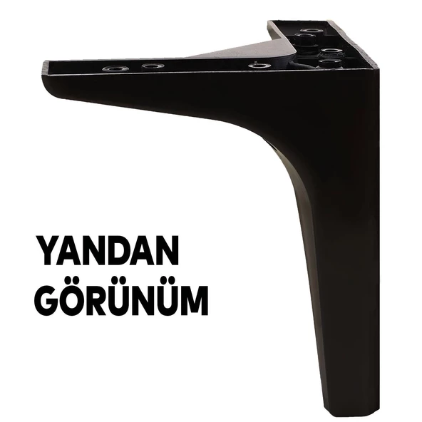 Sedef Lüks Mobilya Kanepe Tv Ünitesi Konsol Koltuk Ayağı 17 Cm Siyah Baza Ayakları - 6