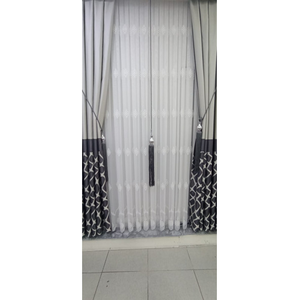 Tavan Braçol Seti Tavan Süsü Seti (2 Tavan Braçolu 1 Tavan Sarkaçı) Perde Toplayıcı Perde Süsü - 2