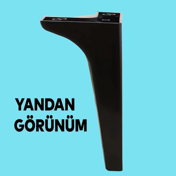 Sedef Lüks Mobilya Kanepe Tv Ünitesi Konsol Koltuk Ayağı 19 Cm Siyah Ayakları - 6