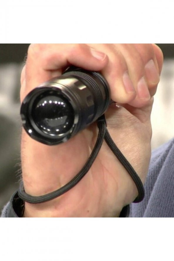 Profesyonel Şarjlı El Feneri Ledli+Flashlight+Zoom Özellikli+Tüfek Aparatı 6 Parça Full Set - 5