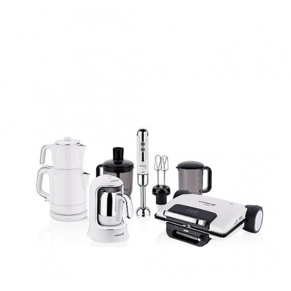 Korkmaz A1824 Vanilya 14 Parça Elektro Set Beyaz Çeyiz Paketi