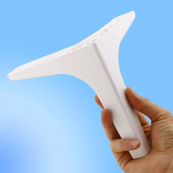 Sedef Lüks Mobilya Kanepe Tv Ünitesi Konsol Koltuk Ayağı 17 Cm Beyaz Baza Ayakları - 5