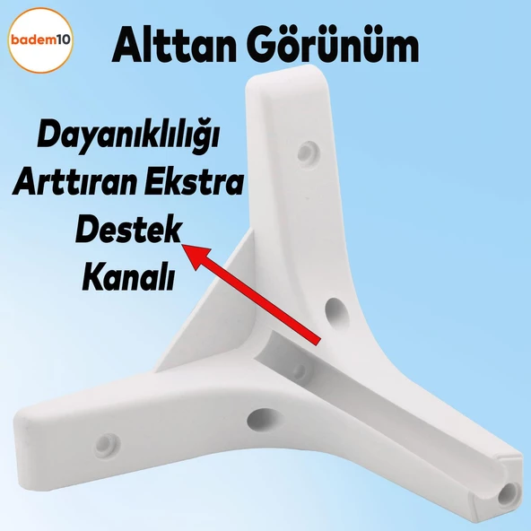 Sedef Lüks Mobilya Kanepe Tv Ünitesi Konsol Koltuk Ayağı 17 Cm Beyaz Baza Ayakları - 2