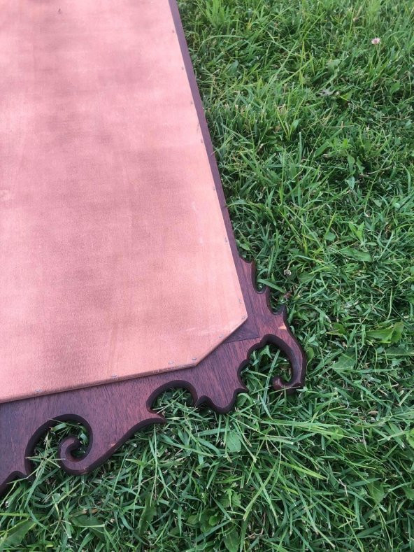 Vintage Ahşap Oyma Desenli Çerçeveli Ayna 71,5x123 cm - 7