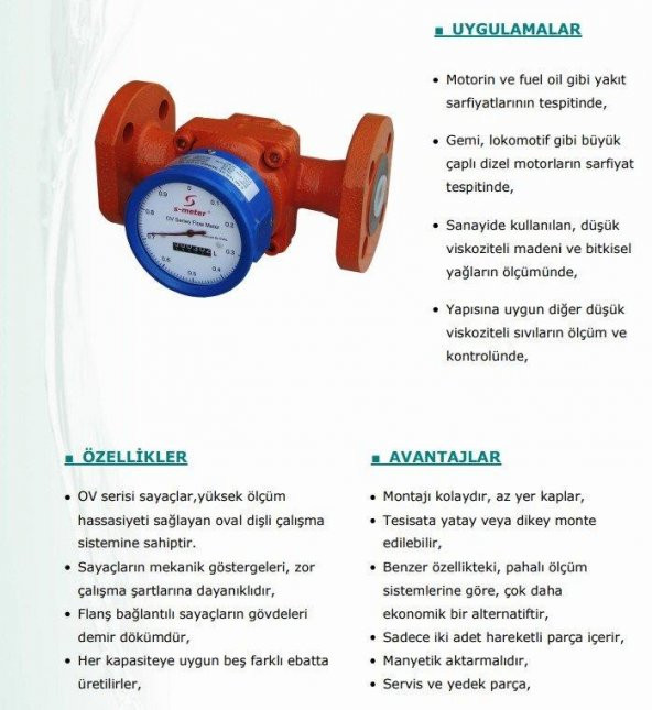 S-Meter OV55 Oval Dişli Yakıt Akışkan Sayacı 1200-14000 L/S 2.El - Resim 7