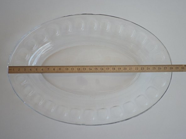 Oval Cam Salata Servis Tabağı (Defolu) 28x18 cm - 6