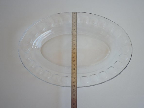 Oval Cam Salata Servis Tabağı (Defolu) 28x18 cm - 7