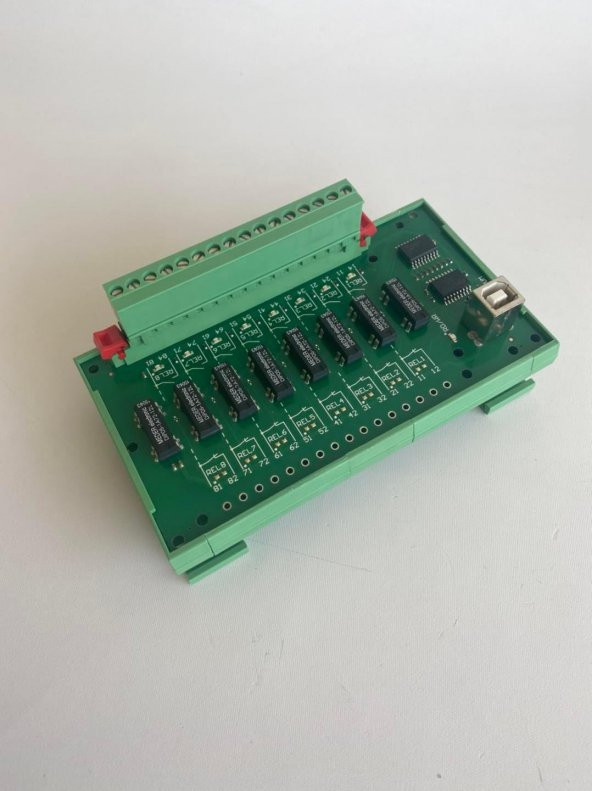 Quancom USBREL8 USB Role Kartı (8 Role) - USB Çıkış Modulü - Resim 6