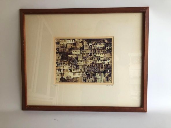İran Masuleh Köyü Sepya Çekim Çerçeveli Fotoğraf 45x55cm - 3
