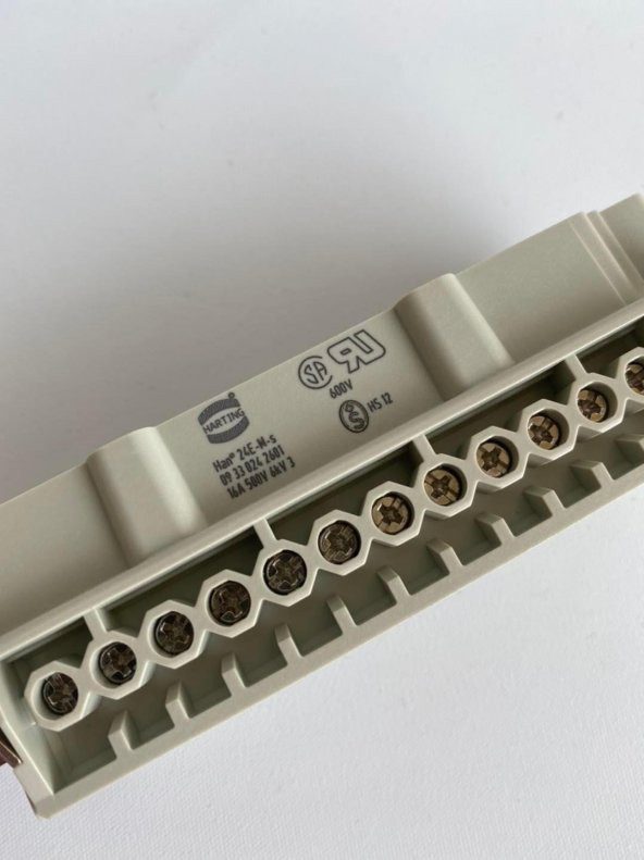 Harting Han 24E-M-s 16A 500V 24 Pin Konnektör 09330242601 - Resim 7