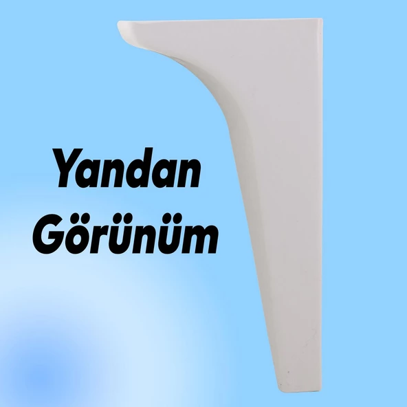 Sedef Lüks Mobilya Kanepe Tv Ünitesi Konsol Koltuk Ayağı 19 Cm Beyaz Ayakları - 7