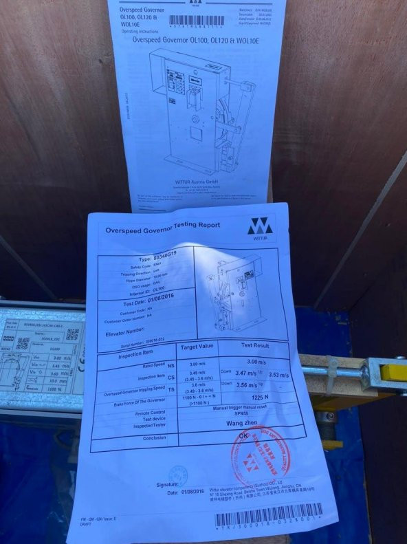 Wittur OL100 Asansör Aşırı Hız Regülatörü - 8
