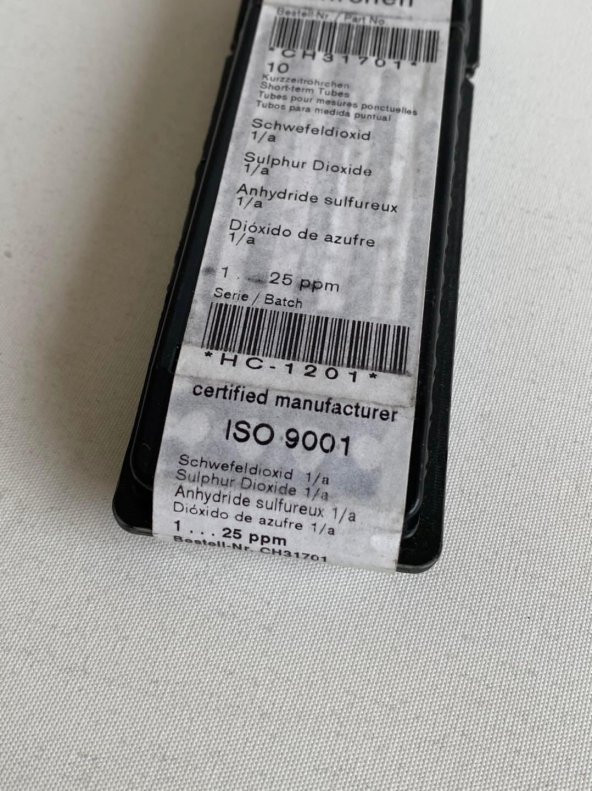 Drager CH31701 Sülfür Dioksit 1/a Dedektör Tüpü 10lu Paket - 4