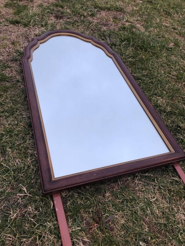 Vintage Kubbeli Tırnak Ayna 103x55 cm - 2