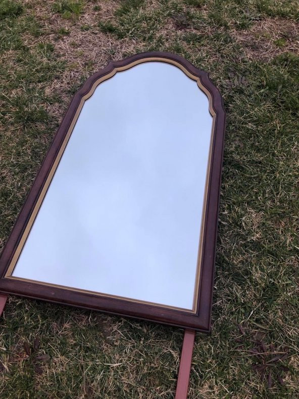 Vintage Kubbeli Tırnak Ayna 103x55 cm - 3