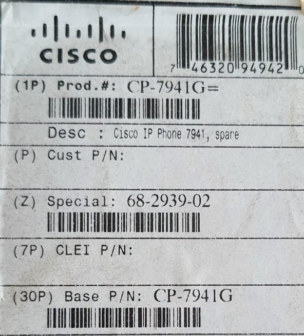 Cisco CP-7941G IP Telefon (Eksik Parçalı) - 8