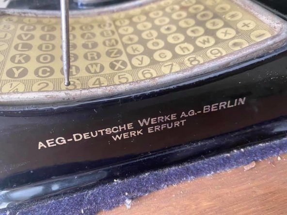 AEG Mignon 4 Antika Daktilo - Koleksiyonluk Ahşap Kasalı Daktilo No5 - 4
