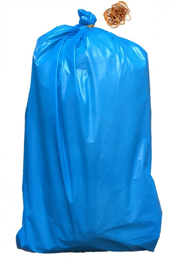 5 Adet Mavi Lastikli 80x110 Ultra Kalın Ev Taşıma Taşınma Poşeti Nakliye Çuvalı Nakliyat Torbası - Resim 3