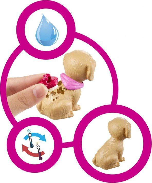 Barbie Bebek Ve Evcil Hayvan Dükkanı Oyun Seti, 4 Hayvan Arkadaş - Resim 3