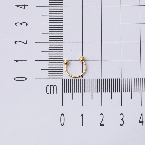 14 Ayar Altın Kıkırdak Piercing Küpe - 5