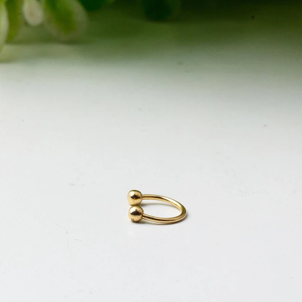 14 Ayar Altın Kıkırdak Piercing Küpe - 3