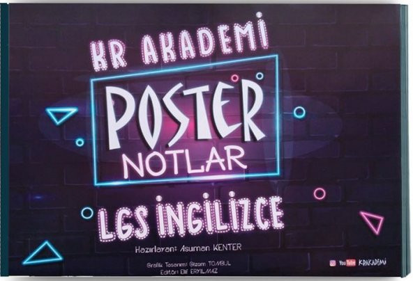 8. Sınıf LGS İngilizce Poster Notlar KR Akademi