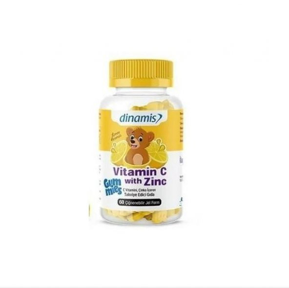 Dinamis Gummies Vitamin C, Çinko 60 Jel  Çoçuklar İçin 4029444400241