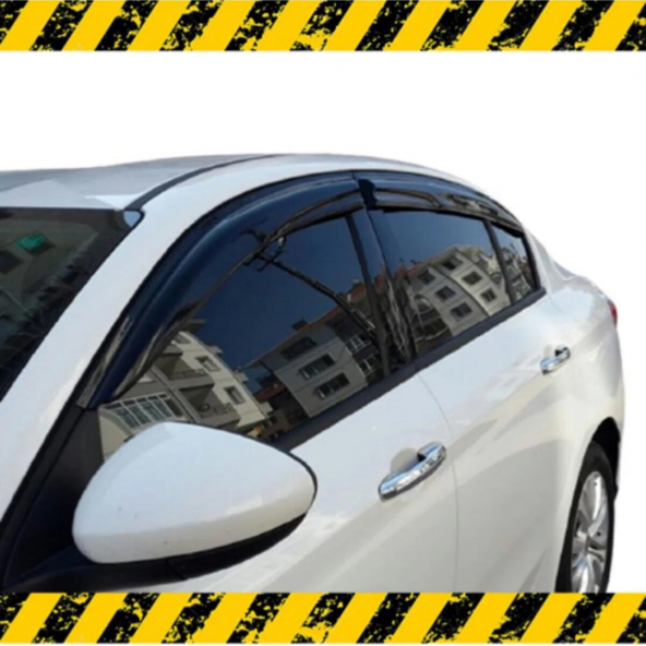 Fiat Egea Hb-Sedan 2015 Sonrası Mugen Cam Rüzgarlığı Seti 4lü İthal - 6