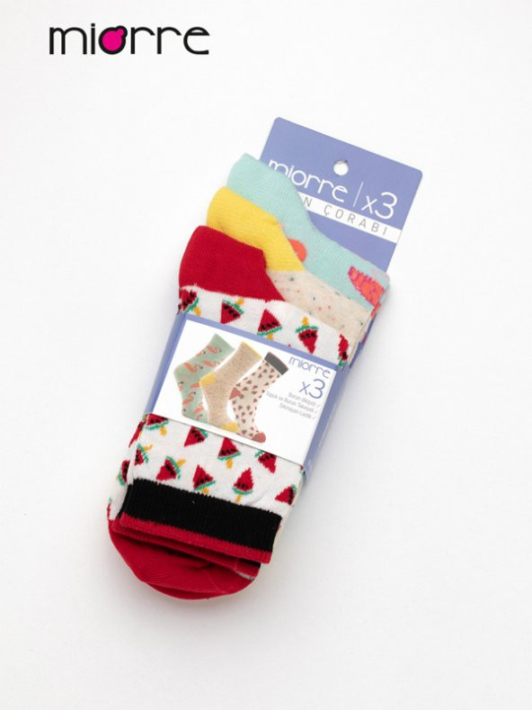 3lü Bayan Soket Çorabı - Resim 2