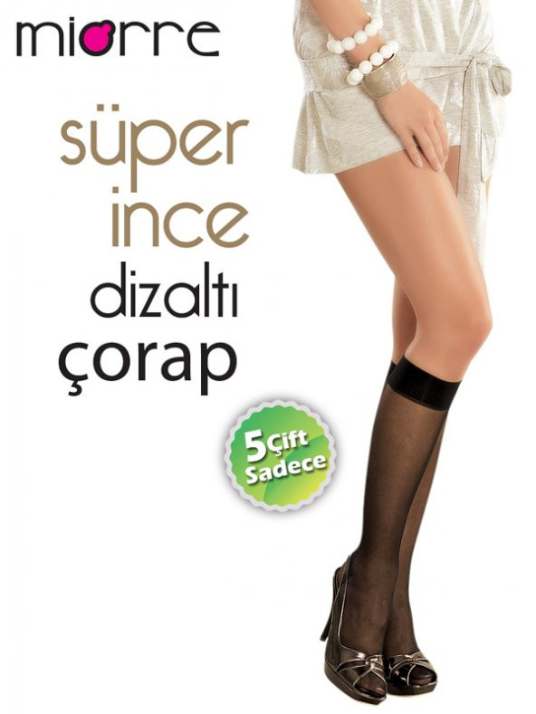 5 Li Süper İnce 15 Den Dizaltı Çorap