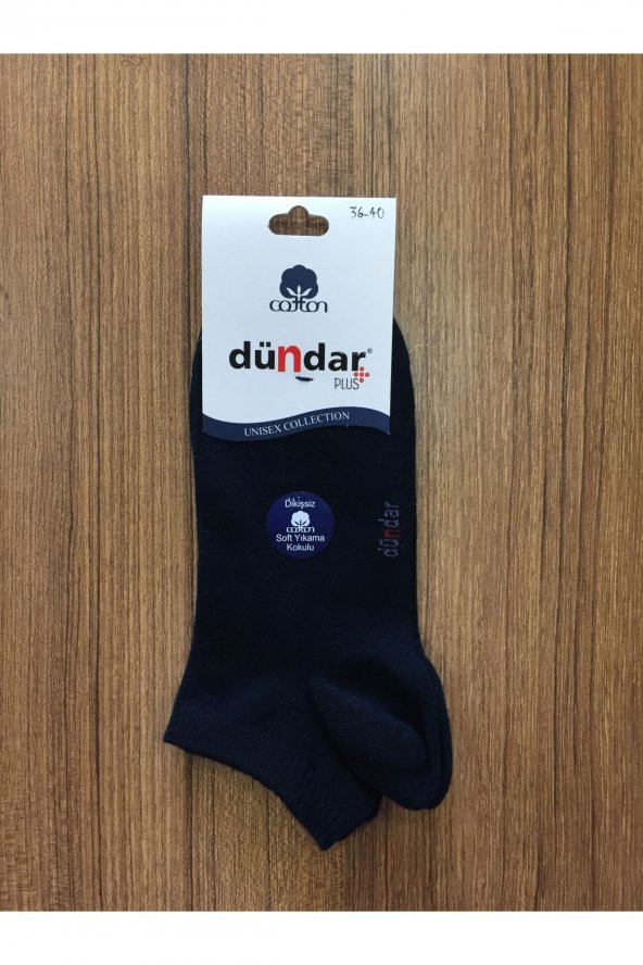 Unisex Lacivert Pamuklu 6Lı Dikişsiz Patik Çorap