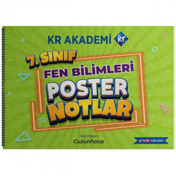 7. Sınıf Fen Bilimleri Poster Notlar KR Akademi