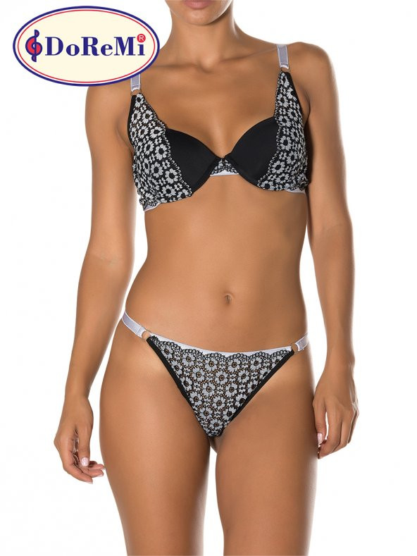 Violet Push-Up Dolgulu Dantel Detaylı Sütyen Takım ürün görseli