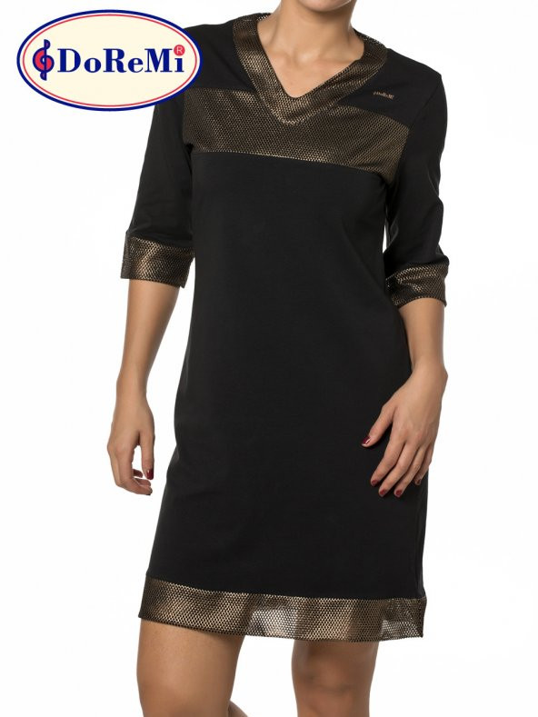 Black Gold Bayan Penye Gecelik - Resim 3