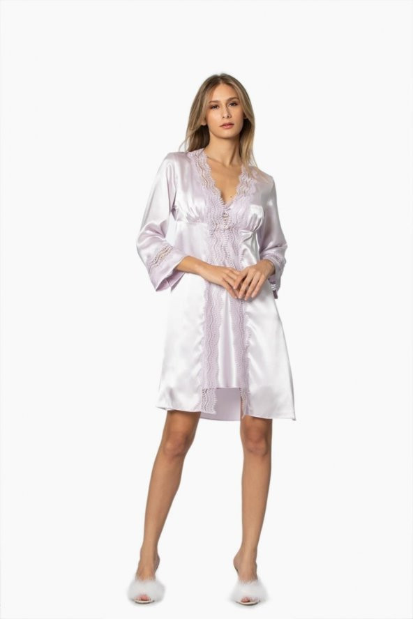 pierre cardin 6lı Saten Gecelik - Sabahlık Takımı ürün görseli