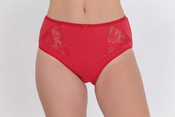 Dantel Detaylı Günlük Kadın Külot Kırmızı - Resim 2