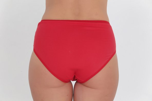 Dantel Detaylı Günlük Kadın Külot Kırmızı - Resim 3