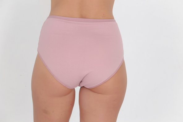 Dantel ve Fiyonk Detaylı Kadın Günlük Külot Gül Kurusu - Resim 3