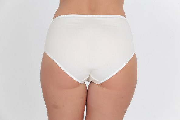 Dantel Detaylı Günlük Kadın Külot Ekru - Resim 3