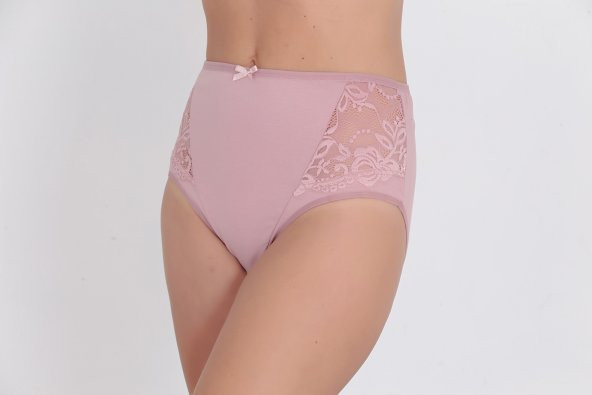 Dantel ve Fiyonk Detaylı Kadın Günlük Külot Gül Kurusu ürün görseli