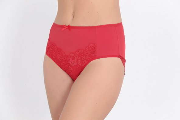 Ön ve Arka Dantel Detaylı Günlük Kadın Külot Kırmızı ürün görseli