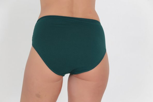 Dantel Detaylı Günlük Kadın Külot Yeşil - Resim 3