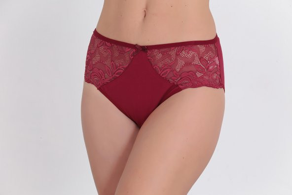 Dantel Detaylı Günlük Kadın Külot Bordo ürün görseli