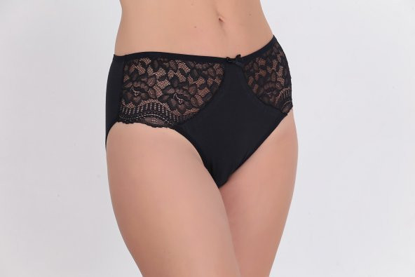 Dantel Detaylı Günlük Kadın Külot Siyah ürün görseli