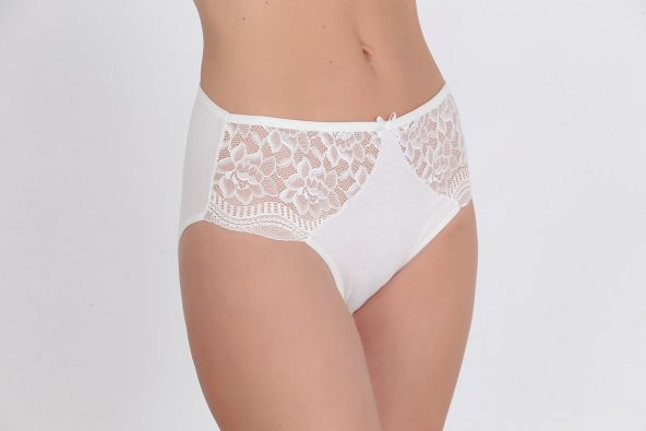 Dantel Detaylı Günlük Kadın Külot Ekru ürün görseli