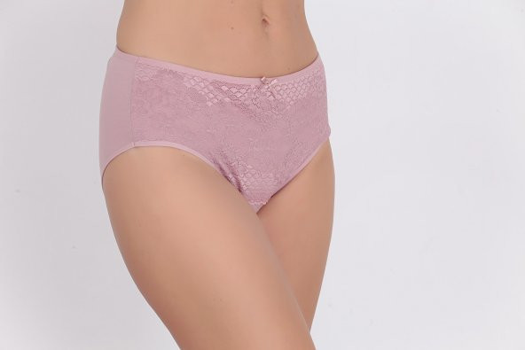 Ön Kısmı Desenli Kadın Günlük Külot Gül Kurusu ürün görseli