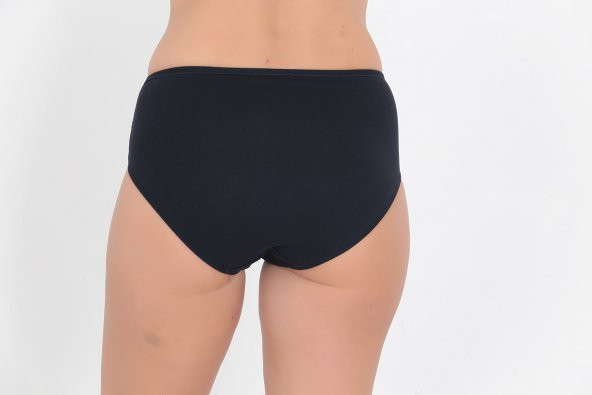 Ön Kısmı Desenli Kadın Günlük Külot Lacivert - Resim 3